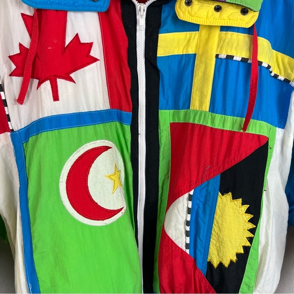 Vintage Neiman Marcus Gallery Ski Jacket Coat Puffer Zip 90s World Olympics - Picture 8 of 16